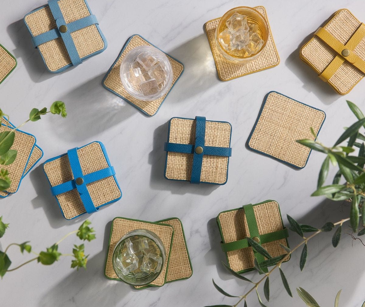 Kenneth Coasters w/ Strap (Set of 6) Kitchen Accessory