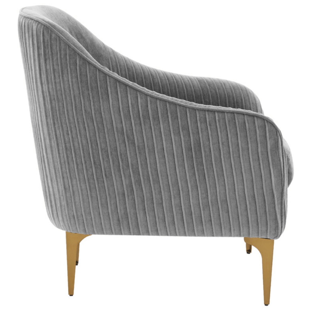 Kim Velvet Accent Chair Accent Chair