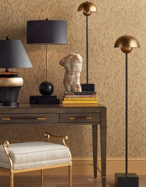 La Rue Brass Floor Lamp Floor Lamps 8000-0095 00633306036703