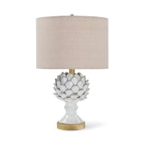 Leafy Artichoke Ceramic Table Lamp - Off White Lamp 13-1194 844717023705