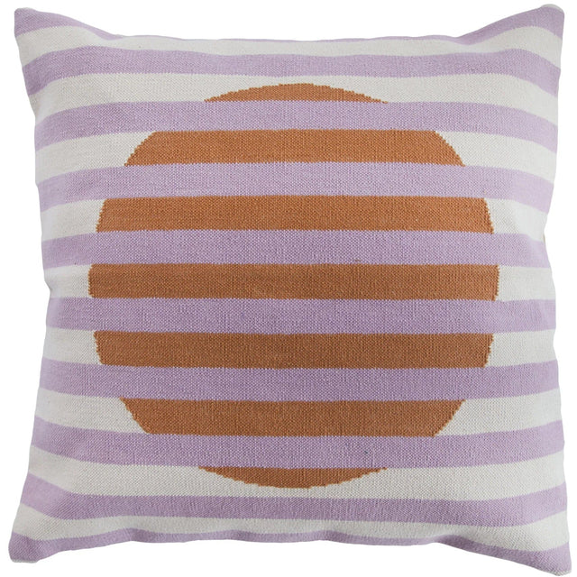 Leah Singh Barcelona Stripe Pillow - Lilac Pillows