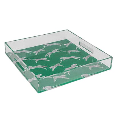 Leaping Cheetah Tray Decorative Object ACGS-446-02