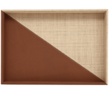 Leather & Raffia Tray (Set of 2) Trays 1200-1070