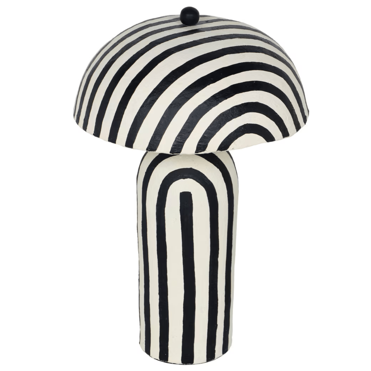 Lennox Striped Papier Mache Table Lamp Table Lamps