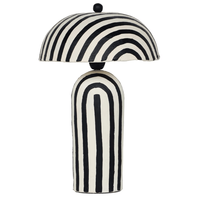 Lennox Striped Papier Mache Table Lamp Table Lamps TOV-G18570