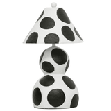 Lerici Black and White Papier Mache Table Lamp Table Lamps TOV-G18684