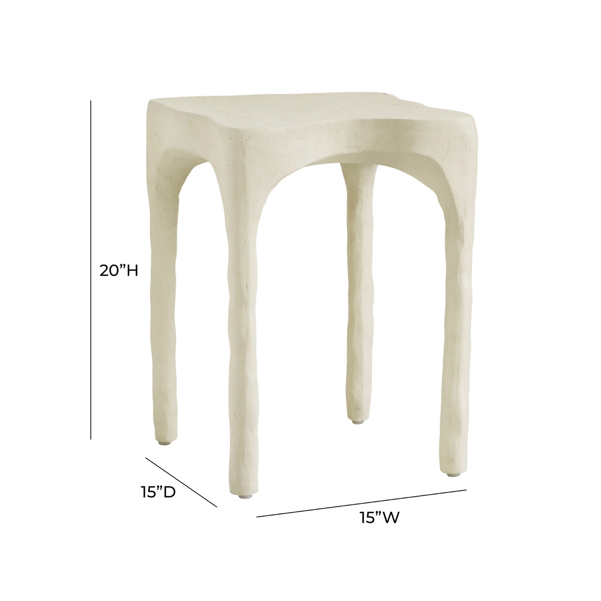 Libby Cream Textured Side Table Side Tables TOV-OC18622