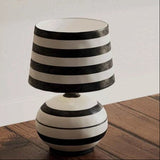 Amalfi Striped Papier Mache Table Lamp