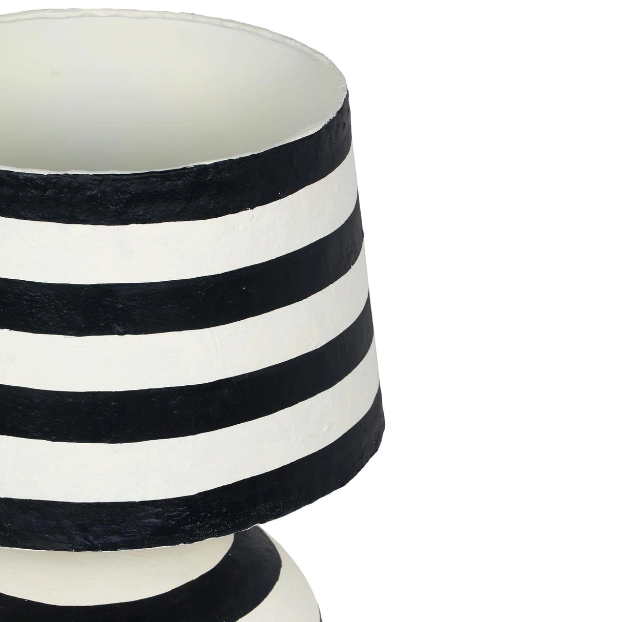 Lighting by BLU Positano Striped Papier Mache Table Lamp Table Lamps