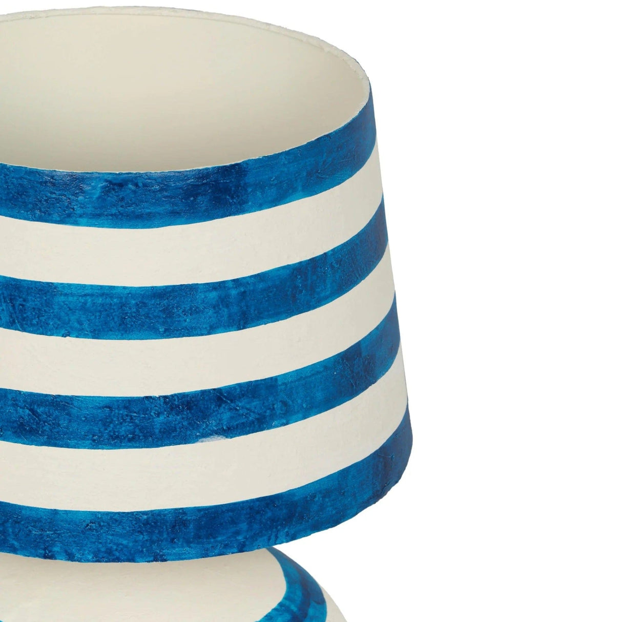 Lighting by BLU Positano Striped Papier Mache Table Lamp Table Lamps