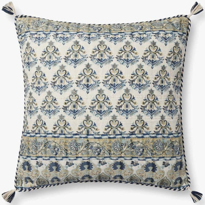 Pillow Blue Multi Meadow Blu