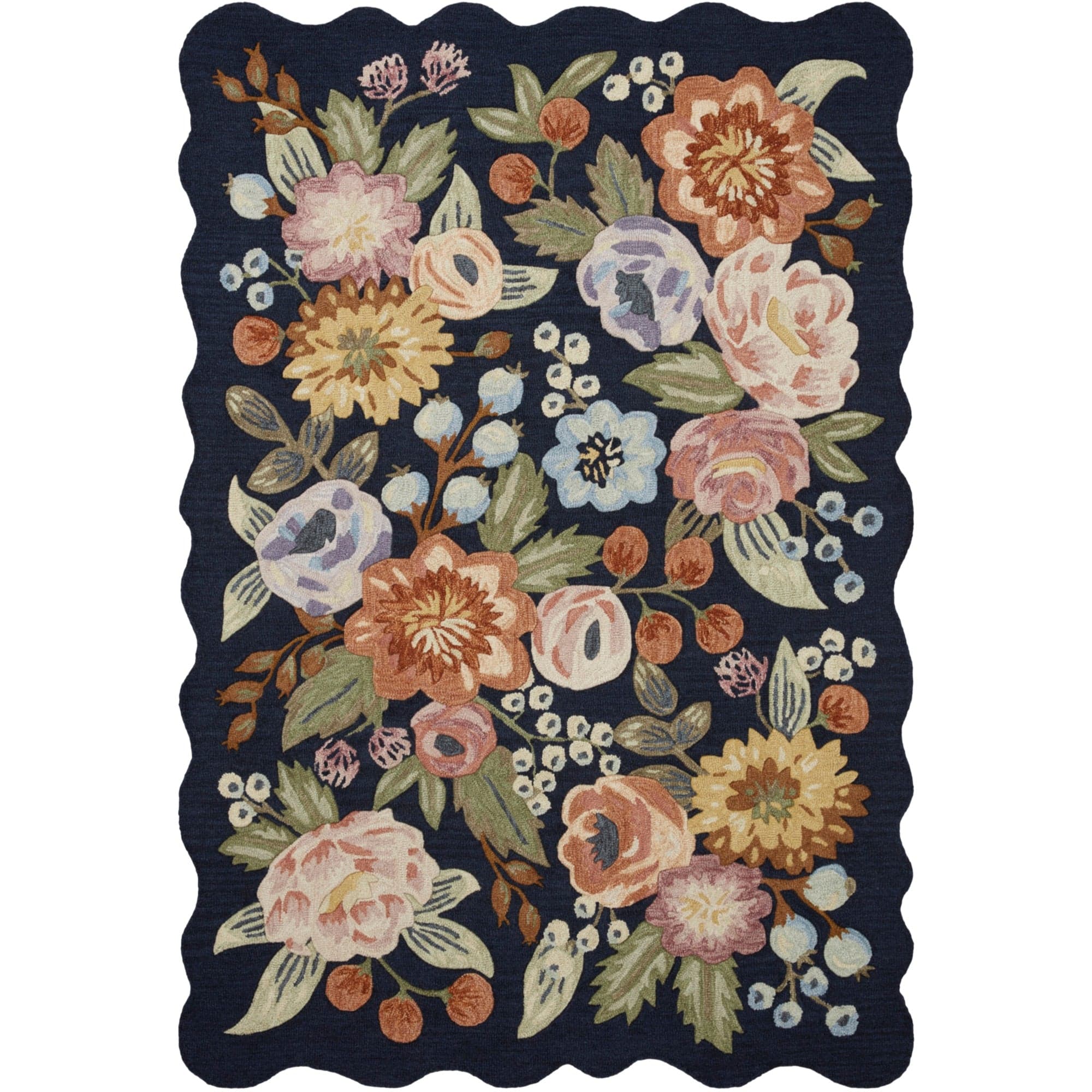 Silhouette Vintage Blossom Rug – Meadow Blu