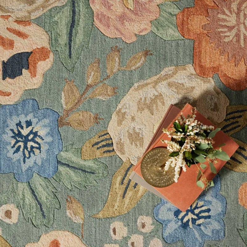 Loloi Rugs Remy Silhouette Vintage Blossom Rug – Meadow Blu