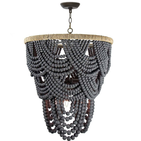 Lorelei Wood Bead Chandelier Chandelier 16-1179GRY 844717031229