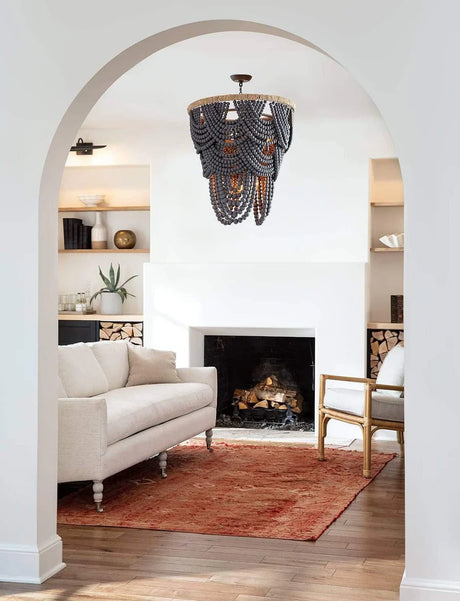 Regina Andrew Lorelei Wood Bead Chandelier