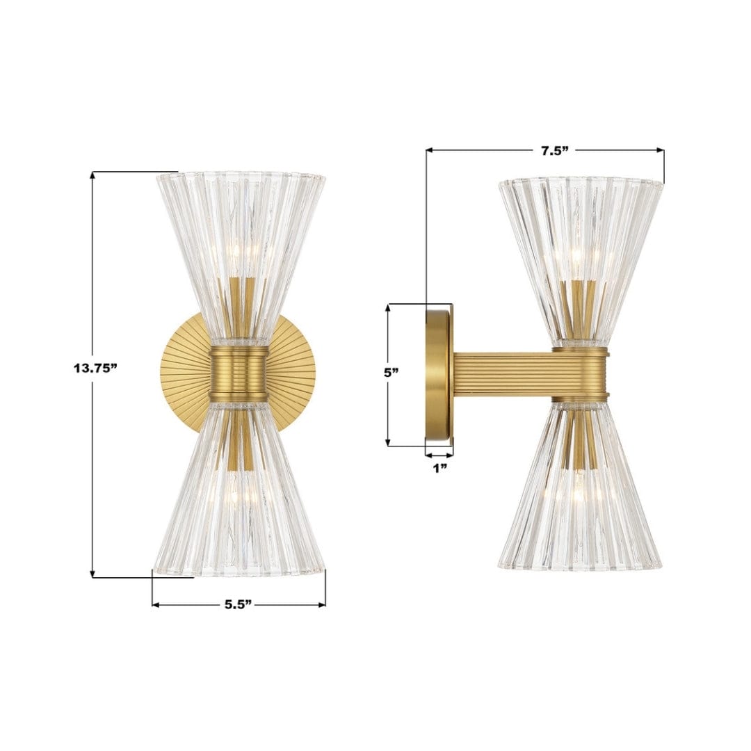 Lotus 2-Light Sconce Sconces