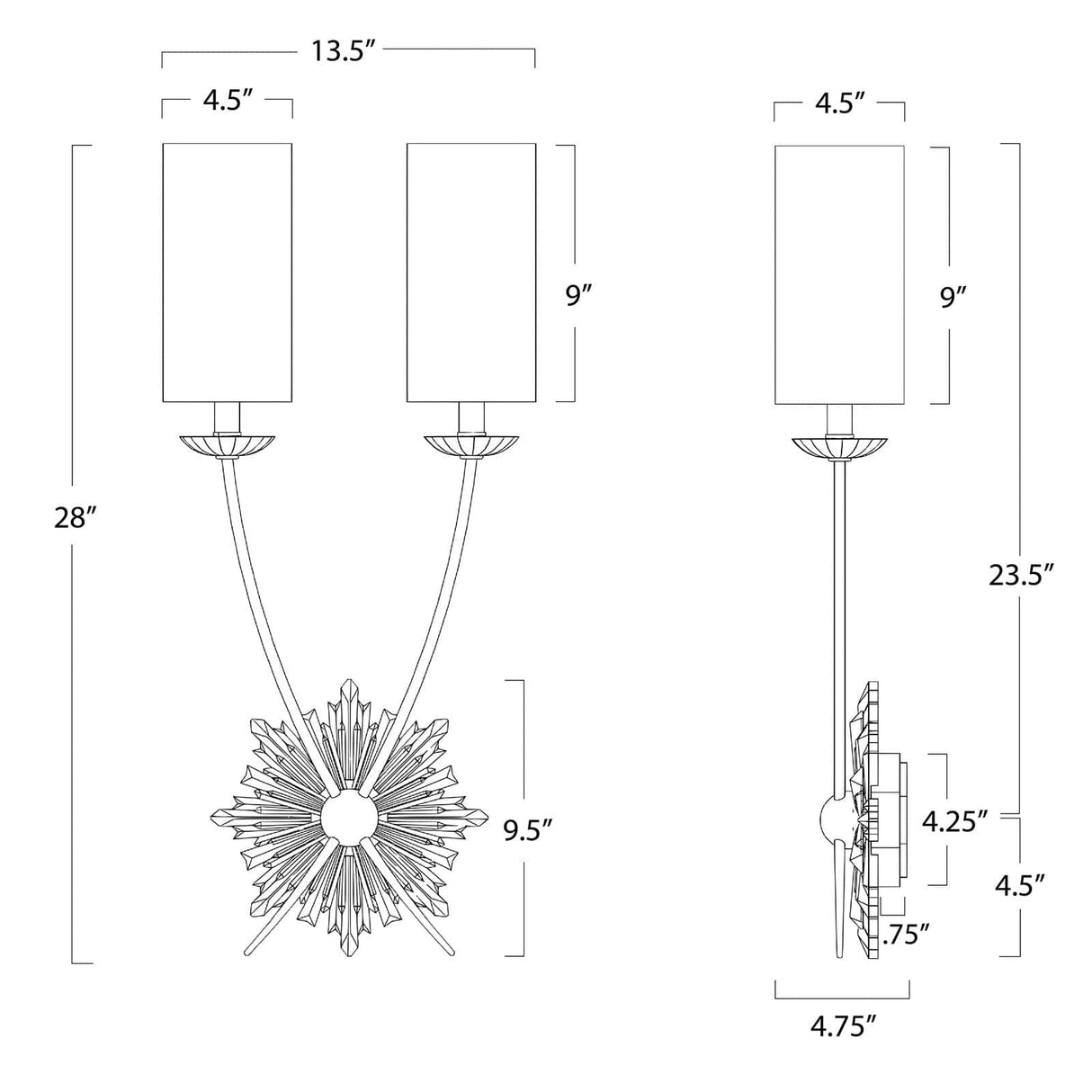 Louis Sconce Wall Lighting 15-1064 844717028687