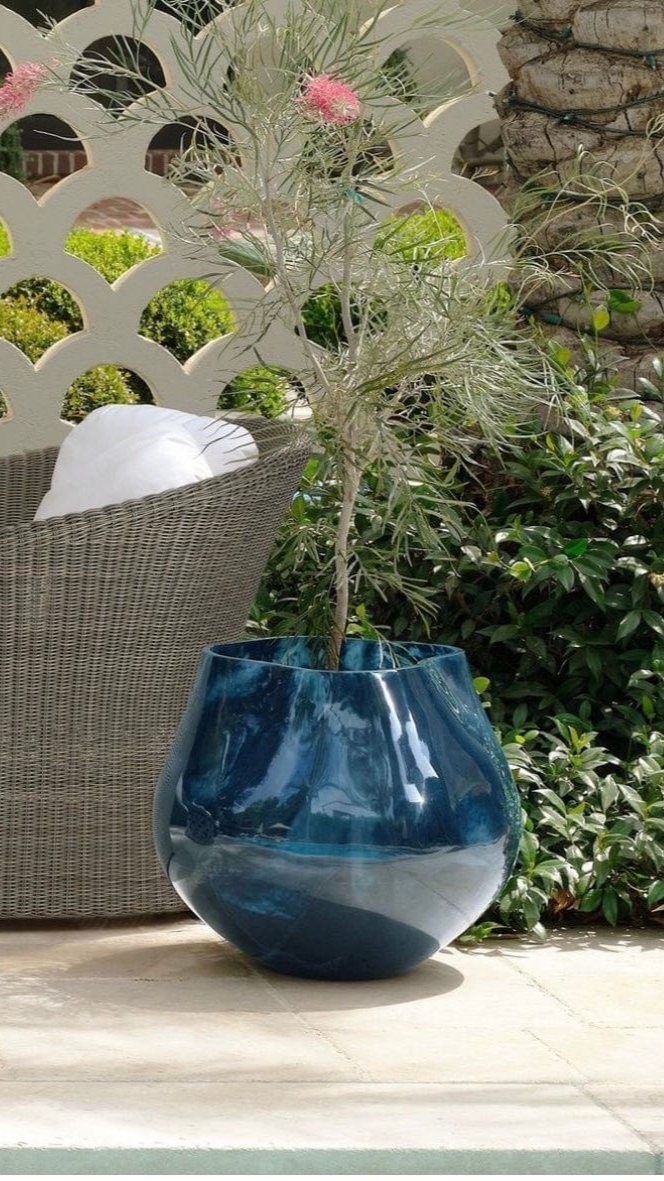 Abria Indoor/Outdoor Planter – Meadow Blu