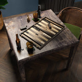 Made Goods Alessio Game Table Burl Wood Square Game Table