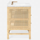 Made Goods Isla 36" Freestanding Vanity - Natural Peeled Rattan Furniture