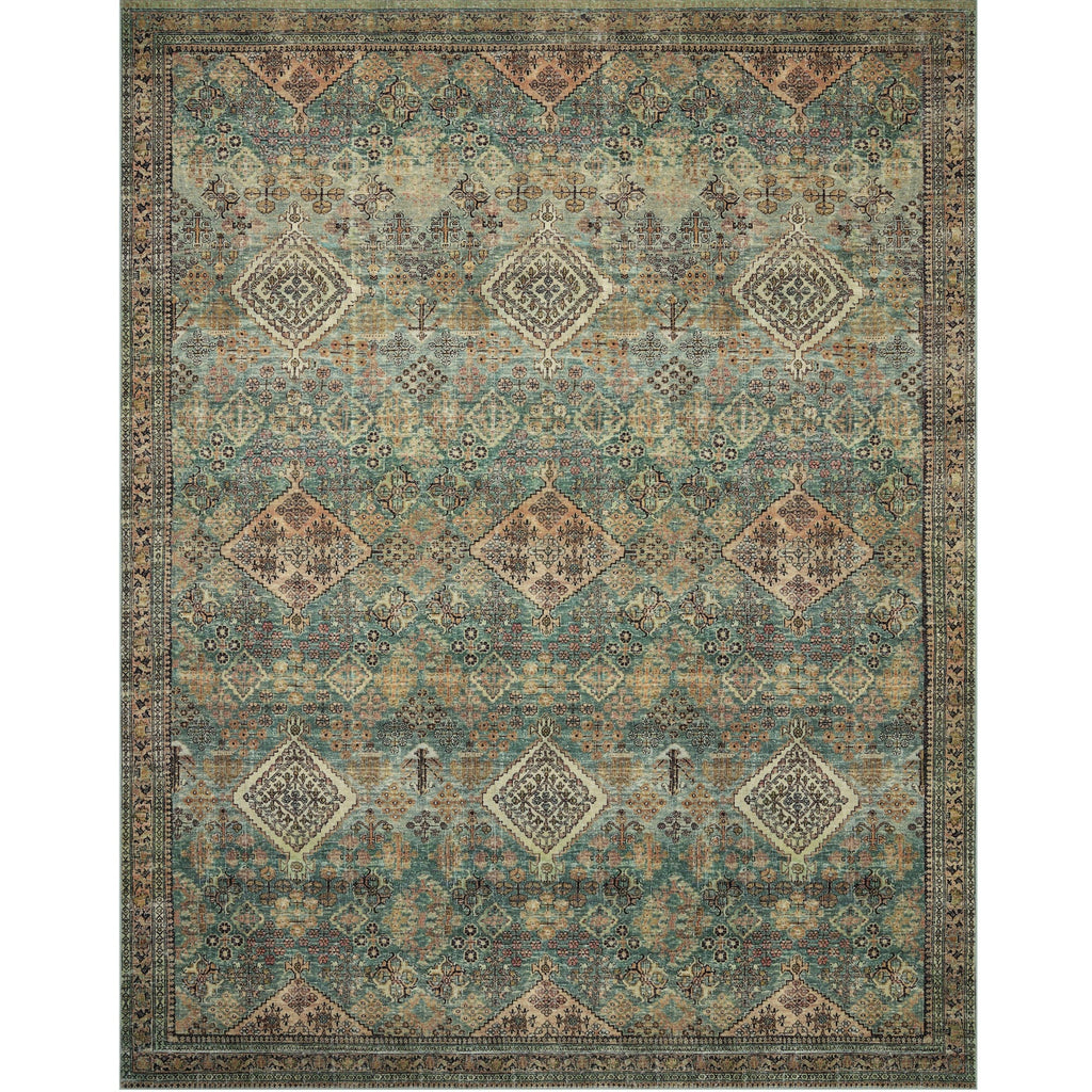 Magnolia Home by Joanna Gaines x Loloi Sinclair Machine Washable Natural / Sage Area Rug Rug Size: Rectangle 3'6 x 5'6