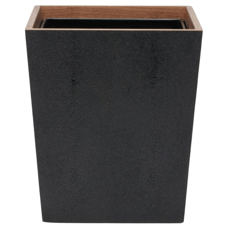 Manchester Bath Collection - Black Realistic Faux Shagreen Bath Accessory 01MANC-BL-WBST 8415971606106