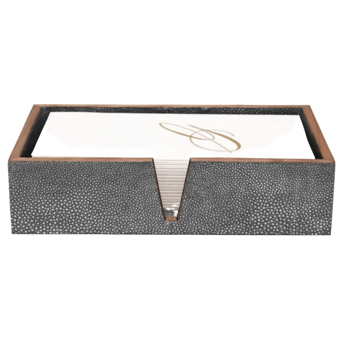 Manchester Bath Collection - Cool Gray Realistic Faux Shagreen Bath Accessory 01MANC-GY-HTTR 8415971515019