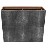 Manchester Bath Collection - Cool Gray Realistic Faux Shagreen Bath Accessory 01MANC-GY-WBDBRT 8415971526077