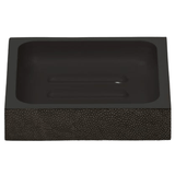 Manchester Bath Collection - Dark Mushroom Realistic Faux Shagreen Bath Accessory 01MANC-MH-SDSS 8415971525445