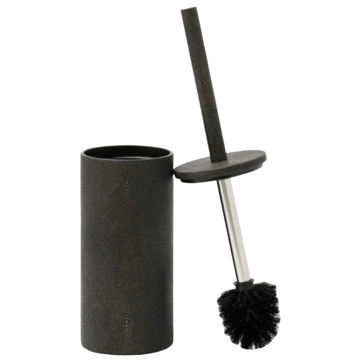 Manchester Bath Collection - Dark Mushroom Realistic Faux Shagreen Bath Accessory