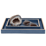 Manchester Bath Collection - Navy Realistic Faux Shagreen Bath Accessory 01MANC-NV-TRRS 8415971505218