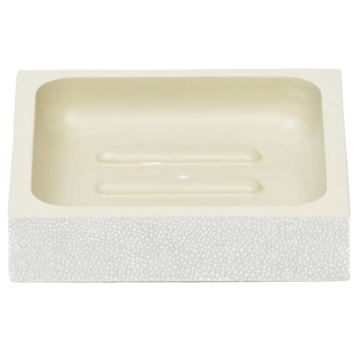 Manchester Bath Collection - Snow Realistic Faux Shagreen Bath Accessory 01MANC-WH-SDSS 8415971525506