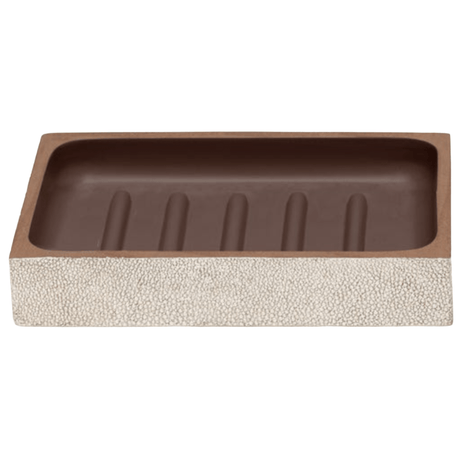 Manchester Bath Collection - Warm Silver Realistic Faux Shagreen Bath Accessory 01MANC-WS-SDRS 8415971523090