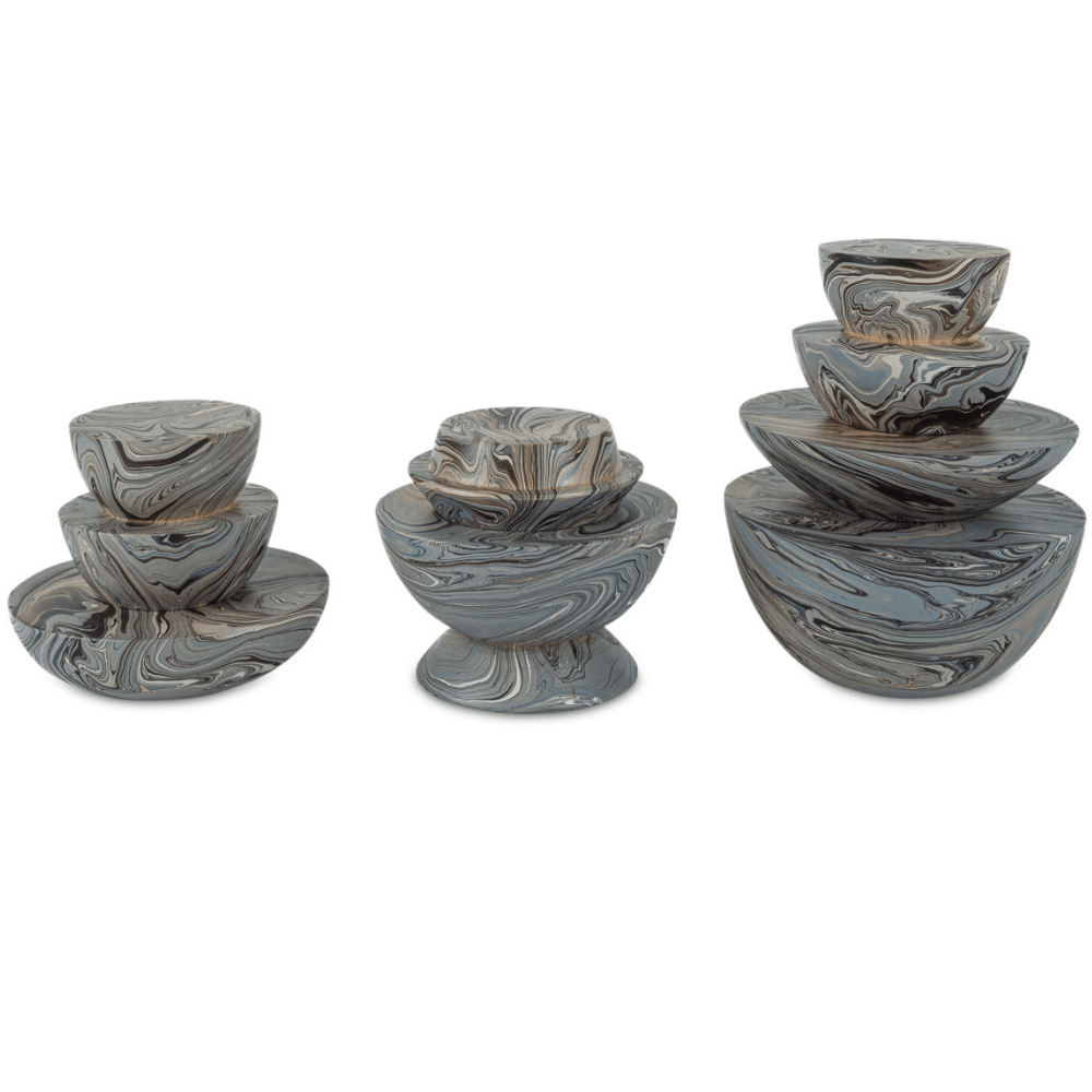 Marbleized Stacking Box (Set of 3) Decor 1200-1049 00633306063280