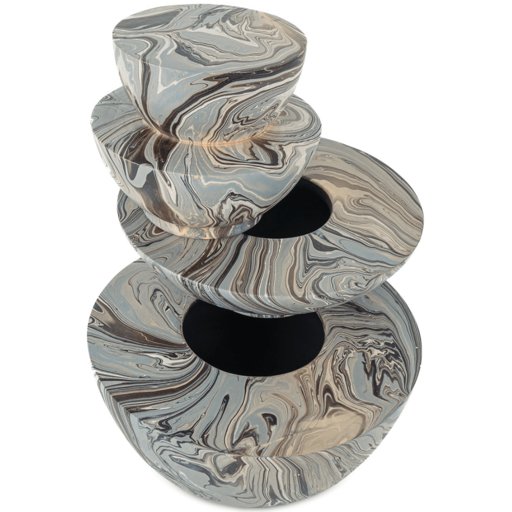 Marbleized Stacking Box (Set of 3) Decor 1200-1049 00633306063280