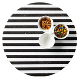 Marceau Black/White Striped Lazy Susan Kitchen Accessory