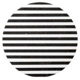 Marceau Black/White Striped Lazy Susan Kitchen Accessory
