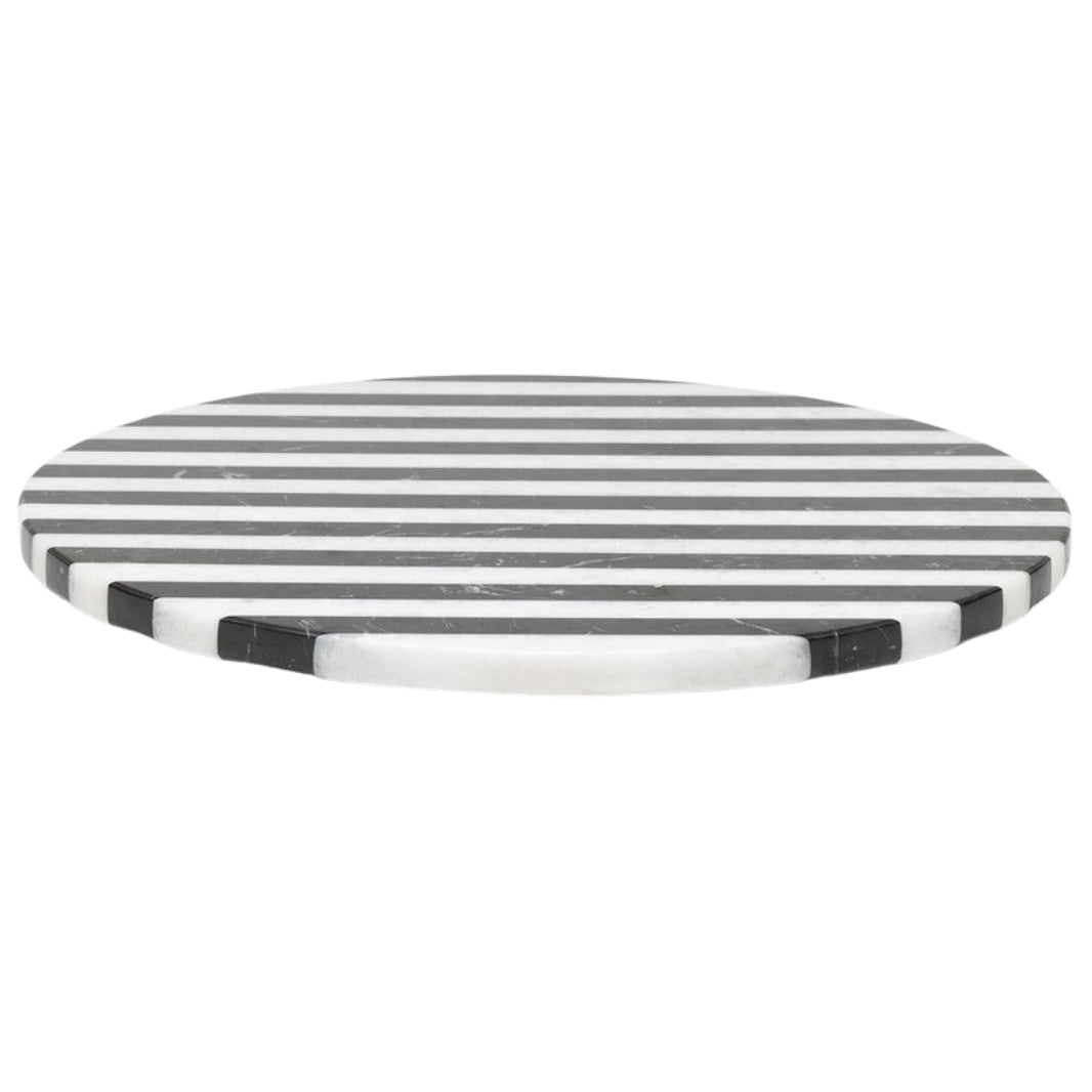 Marceau Black/White Striped Lazy Susan Kitchen Accessory BP006052 08415971058929