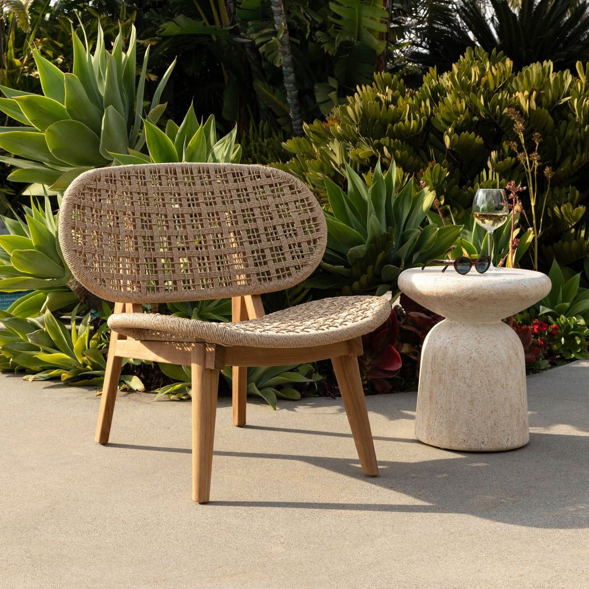 Marcellus Stool/Side Table Outdoor Side Tables DOV14511-NATL