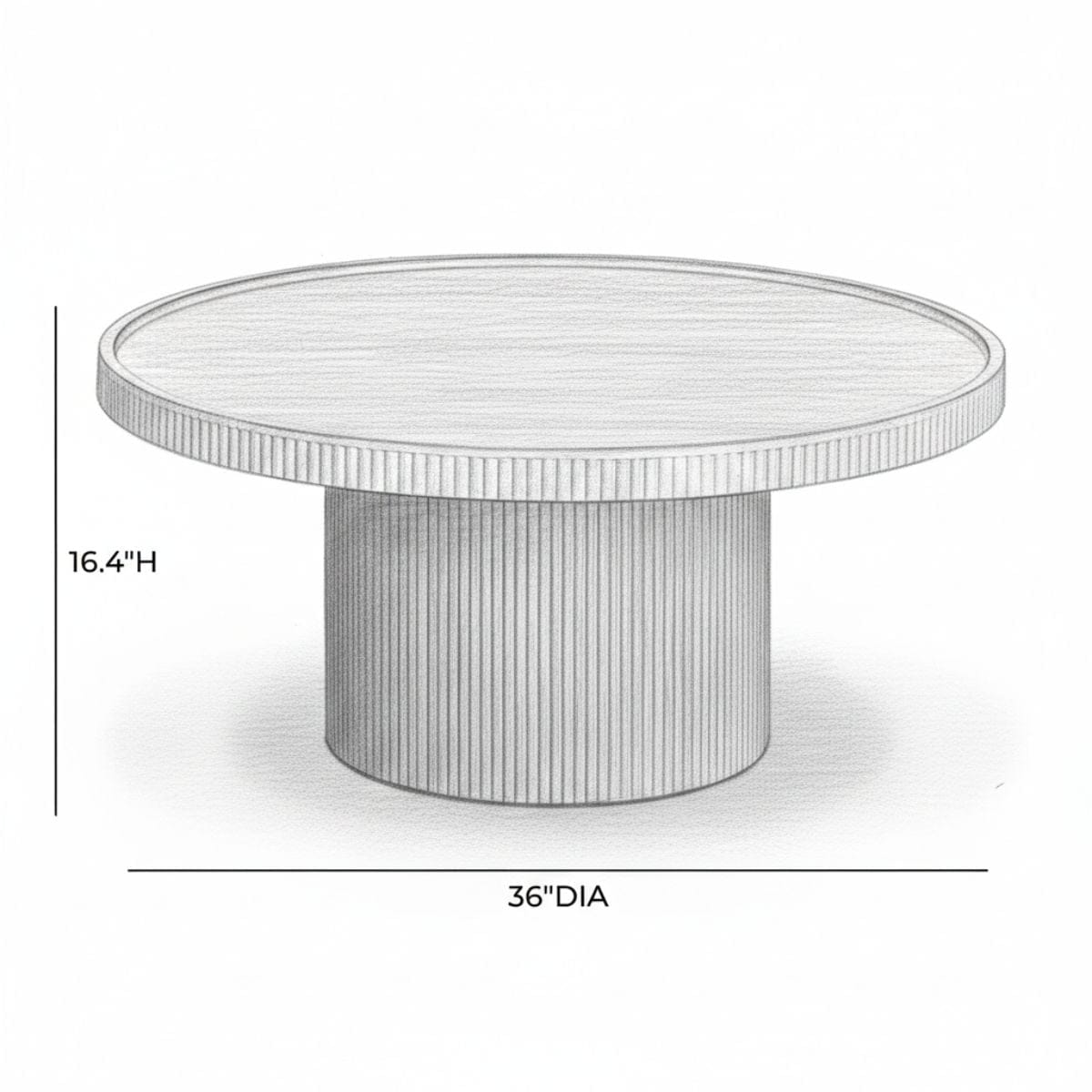 Marcy Indoor/Outdoor Round Coffee Table Outdoor Coffee Tables