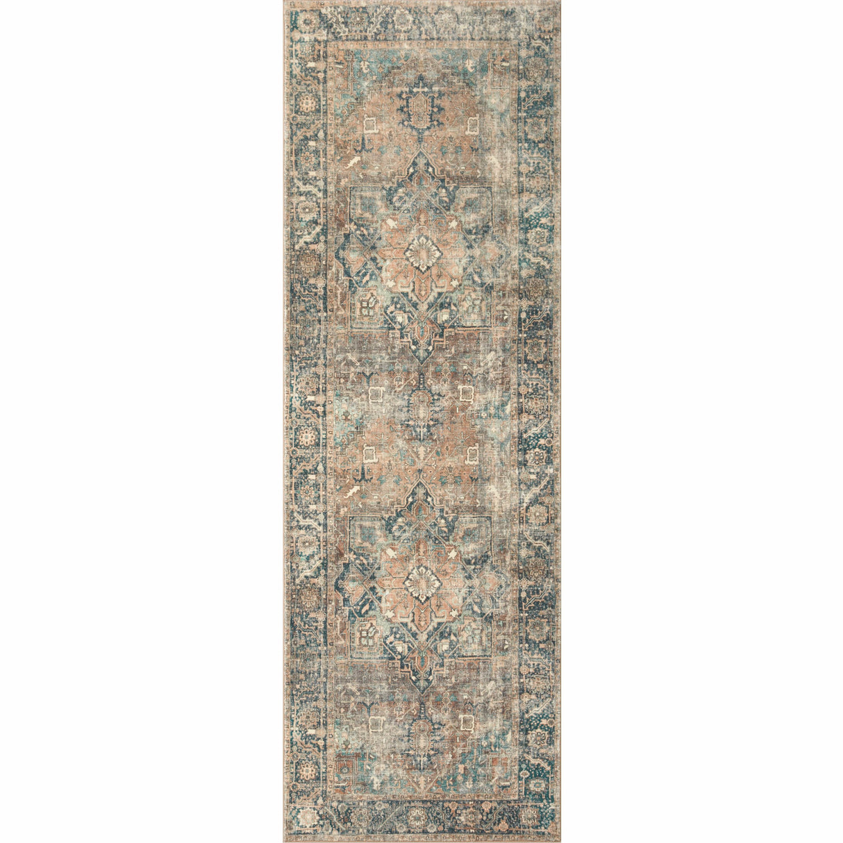 Margot Rug - Terracotta/Lagoon Area Rug