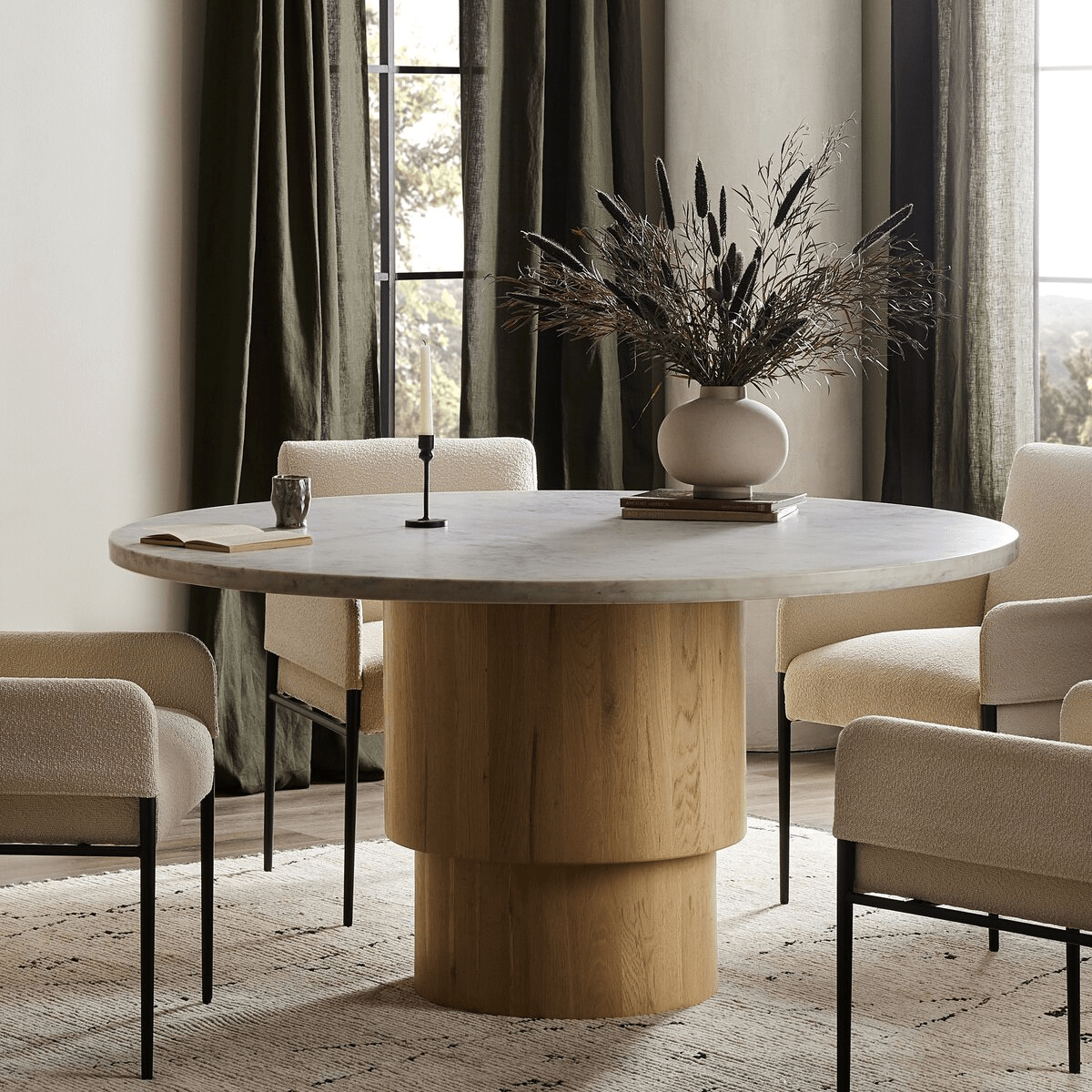 Mariah Round Dining Table Dining Table 234754-003 801542380519