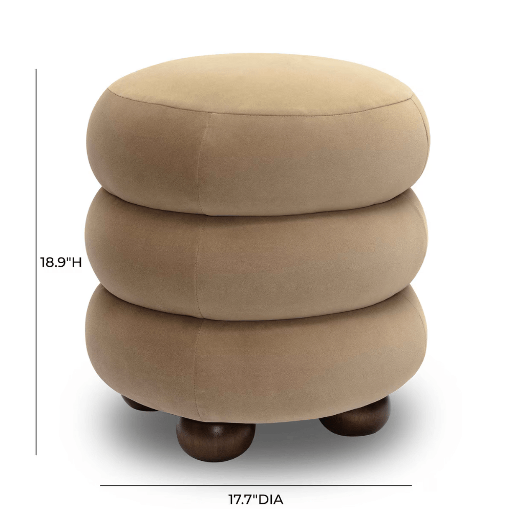 Marlow Velvet Ottoman Ottoman