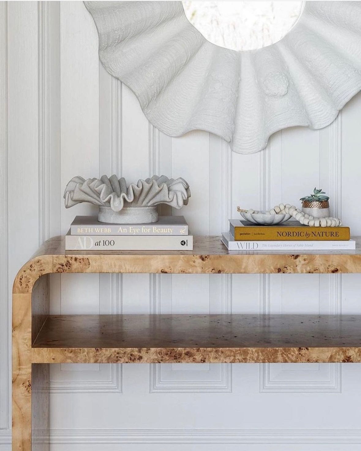 Marshall Console - Burl Wood Accent Furniture MARSHALL BW 607629022644