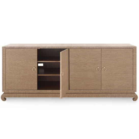 Meredith Extra Large 4-Door Cabinet Sideboards + Cabinets