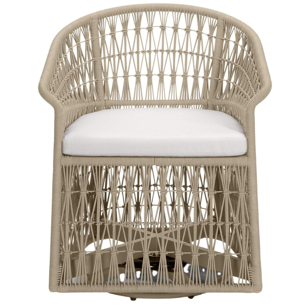 Meriah Swivel Dining Chair Dining Chairs + Benches FURMERIDNSWWHSAL-WH