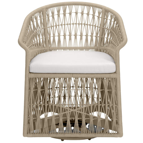 Meriah Swivel Dining Chair Dining Chairs + Benches FURMERIDNSWWHSAL-WH