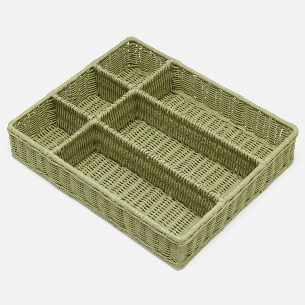 Micaela Rattan Flatware Holder Kitchen Accessory