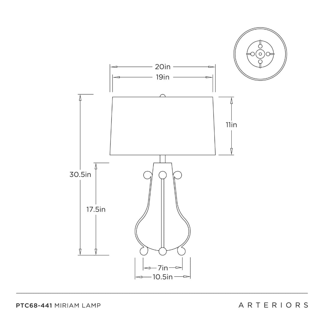 Miriam Table Lamp Table + Desk Lamps PTC68-441