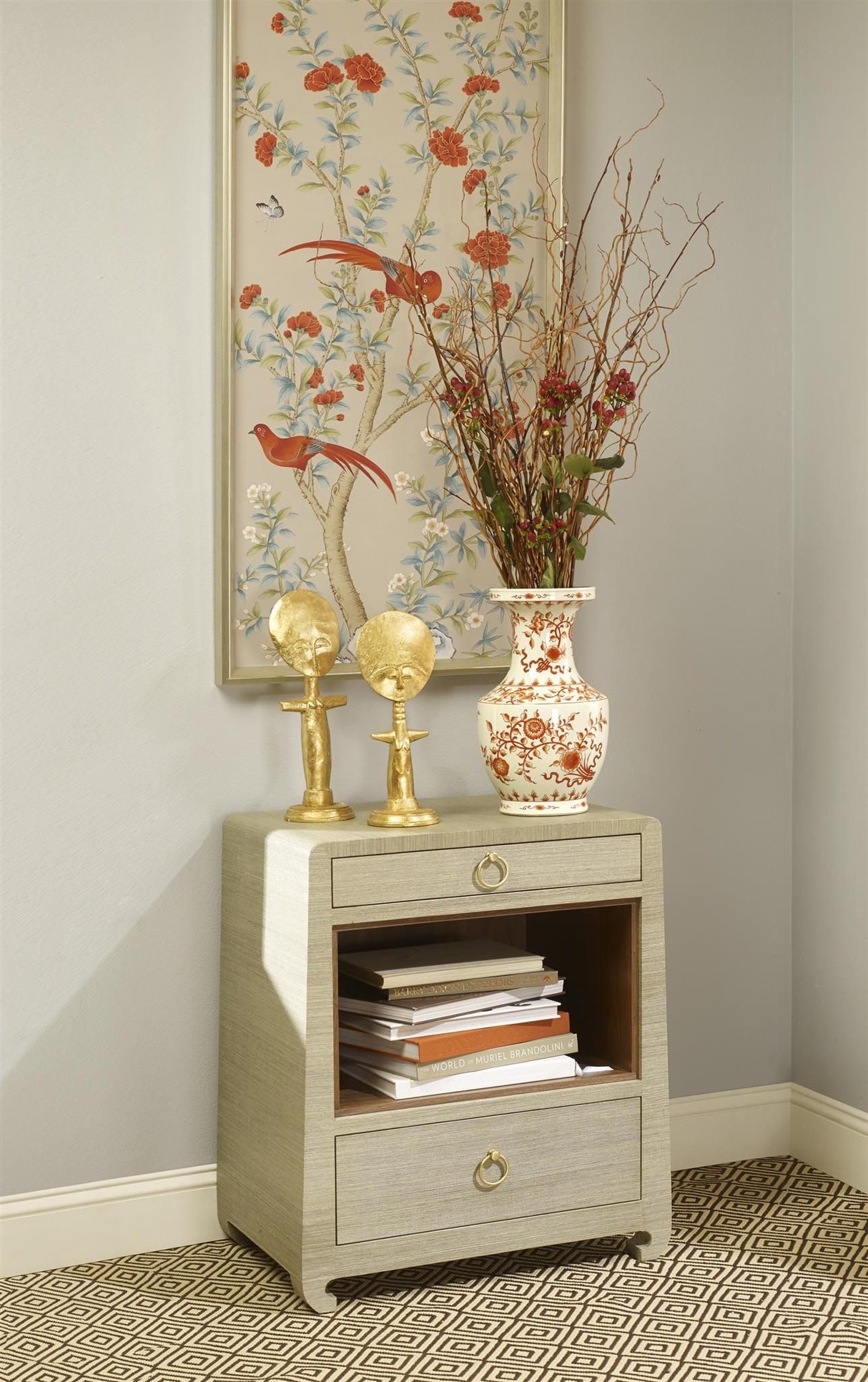 Ming 2 Drawer Side Table